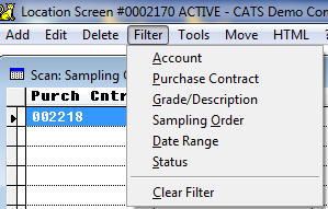 Specify filters to limit the records displayed.