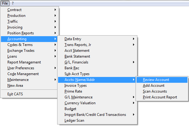 Review a Counterparty Account