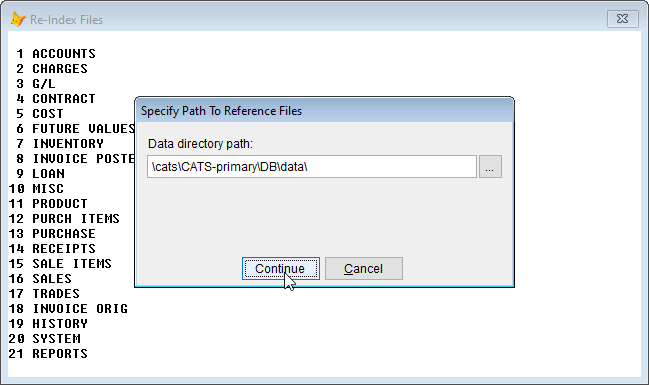 Leave your default file location and pick Continue.