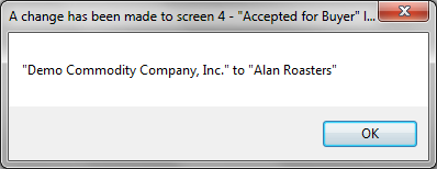 Press OK to accept address.