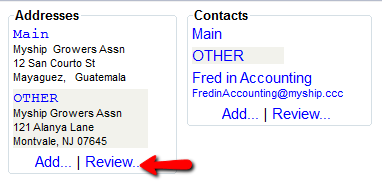 Review an address.