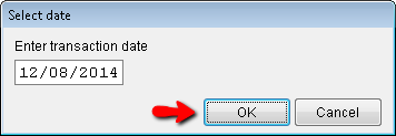 Modify the Transaction Date