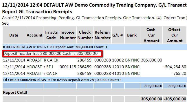Transaction is Out of Balance Message