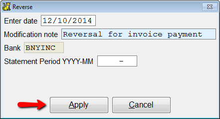 Reversal Transaction Details
