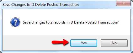 Save Changes to Deleted Record