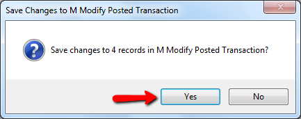 Save Changes to Fixed Transaction