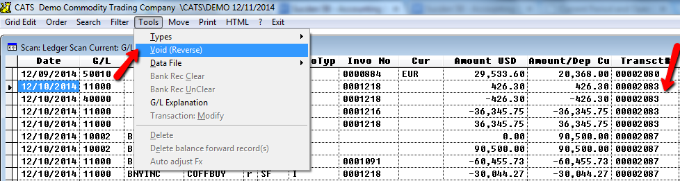 Void (Reverse) a Transaction