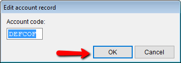 Enter a code to review and pick OK.
