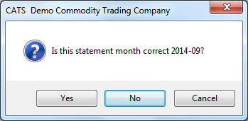Confirm the Statement Month.