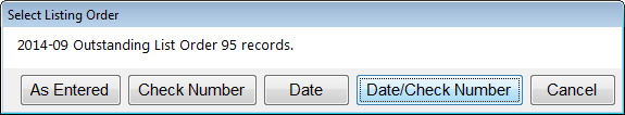 Pick an order of transactions to continue.