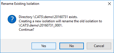 Create new Isolation and copy old.