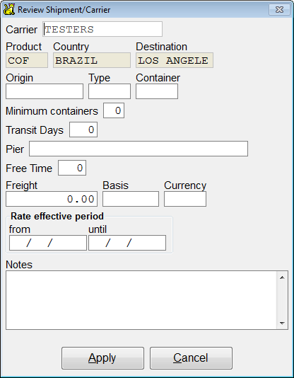 Fill in the details of the new code