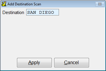 Add the destination code
