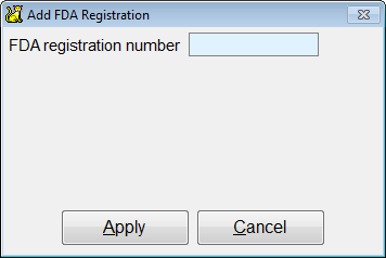 Add FDA Registration Number