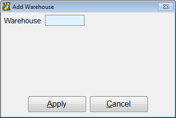 Adding a Warehouse