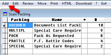 Other Traffic Terms Packing