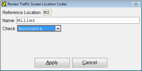 Review location screen