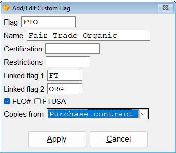 Use this to add flags