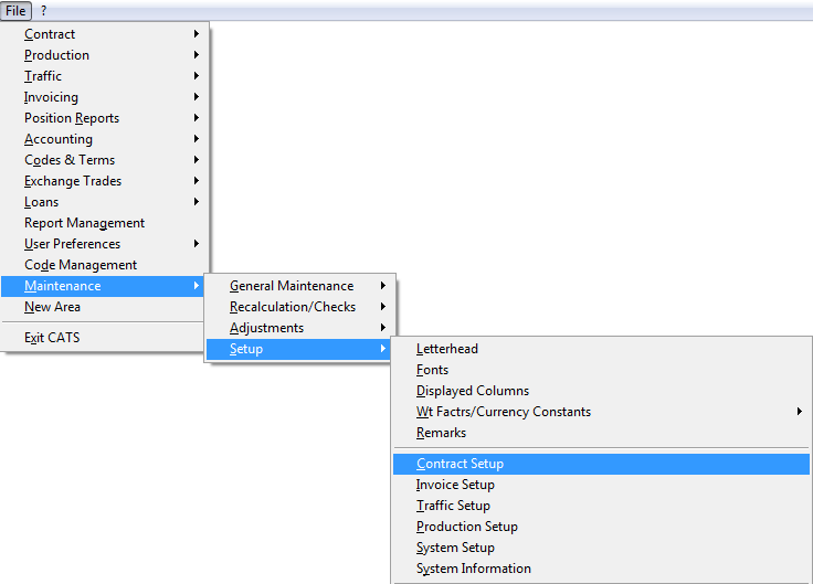 Access menu to create a confirmation template
