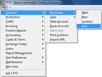Add a Purchase Contract