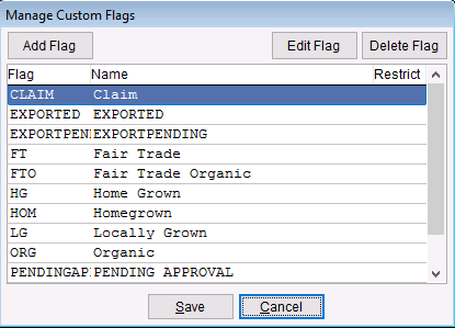 Use this to add/edit/remove flags