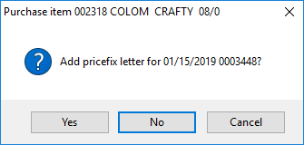 CATS will ask if you want to create a letter