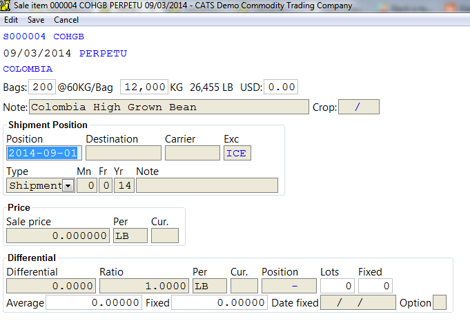 Edit the sale item and select //Save//.