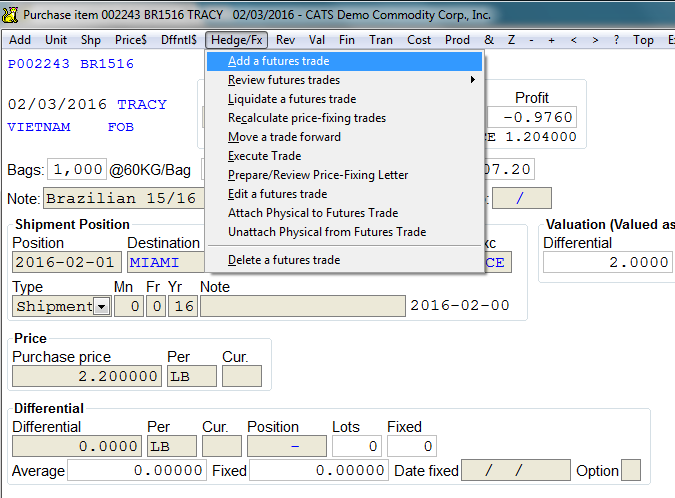 Select Hedge Fx Screen