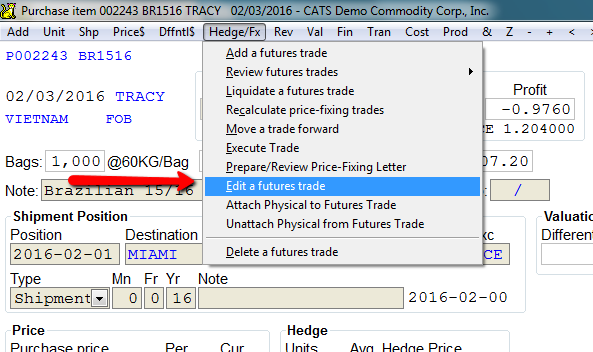 Modify price or date screen