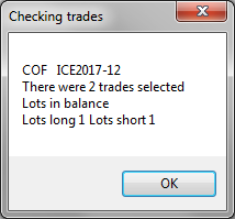 Checking trade balance.