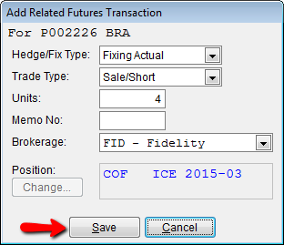 Add a Fixing Actual Trade
