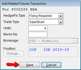 Add a Fixing Required Trade