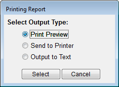 Pending Report Output Options