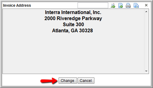 Pick Change to choose a new address or enter a new address in the box.