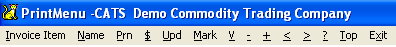 The toolbar menu on the posted invoice.