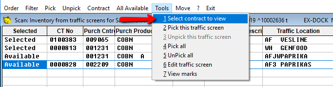 Select a contract to view
