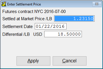 Enter a price you wish CATS to use and pick Apply.