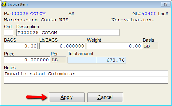 Select an item from the chooser and pick Continue.