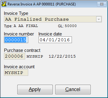 Invoice Reversal