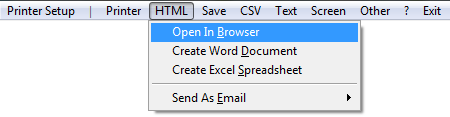Print tracking report options