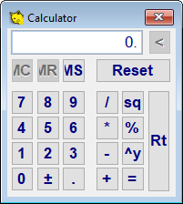 Calculator function from question mark.