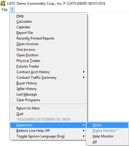 Turn off the Rights Monitor using the Question Mark menu.