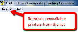 Purge Unavailable Printers from the
List