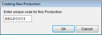 Enter the unique identifier for this production request.