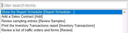 Enter a search term in the box