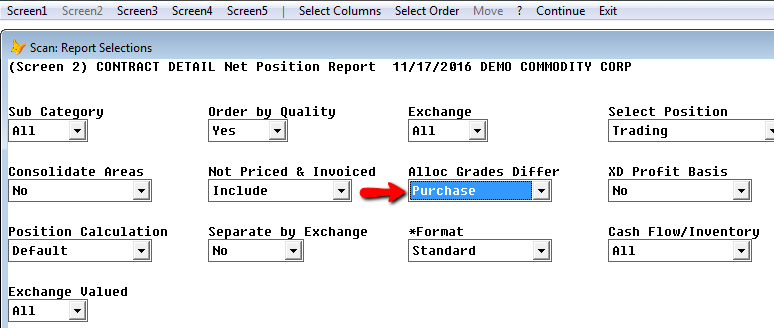 Allocate grade differ on net physical report