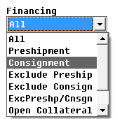 Exclude or see only one type of financing classification.