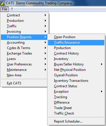 Accessing the List of Saved
Reports