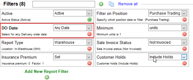Added DO Date filter