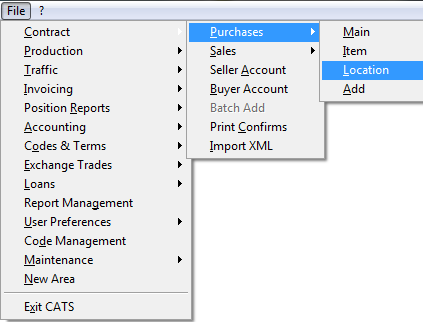 Edit mark access menu